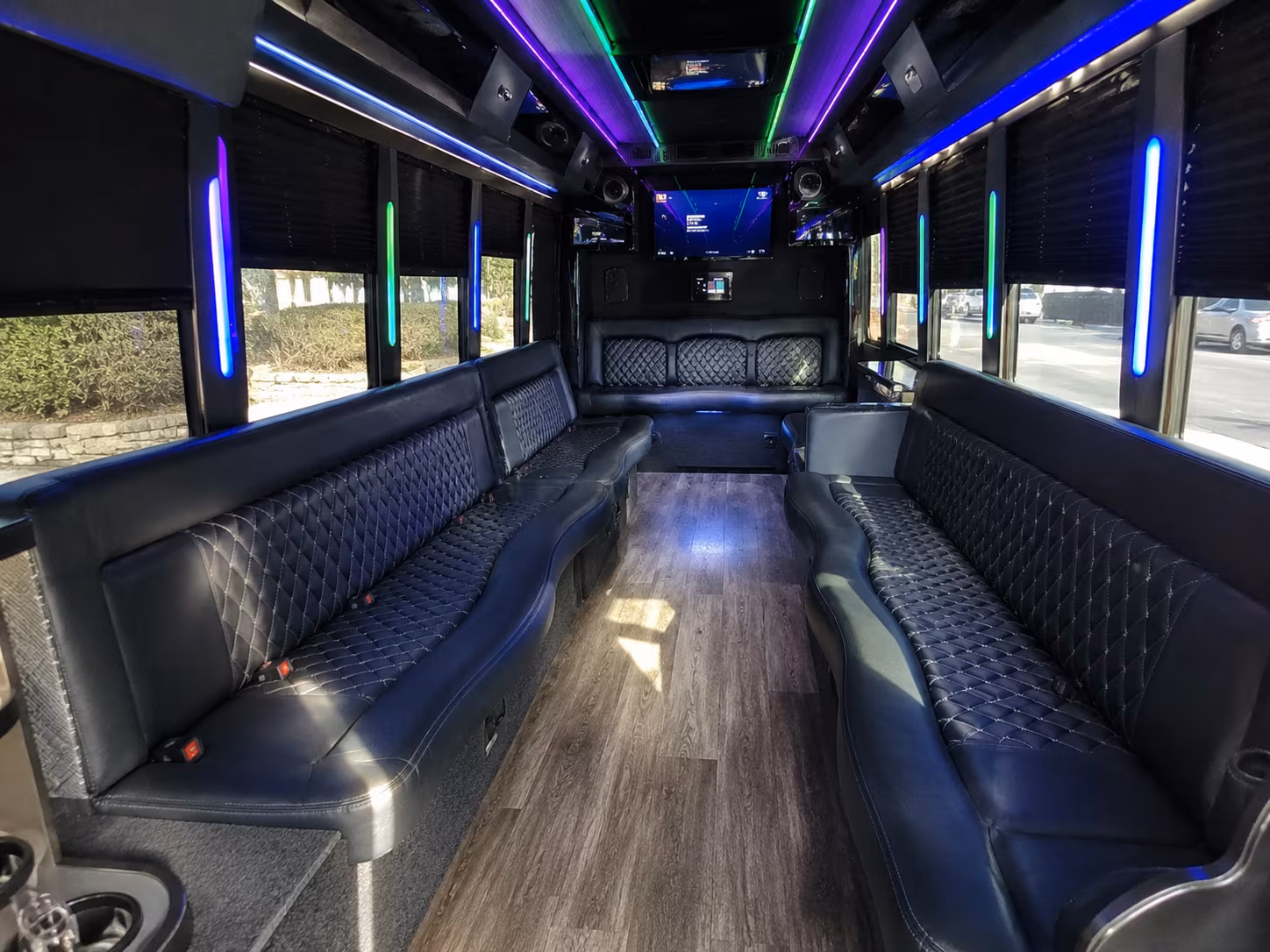 herriman 15 passenger party bus interior