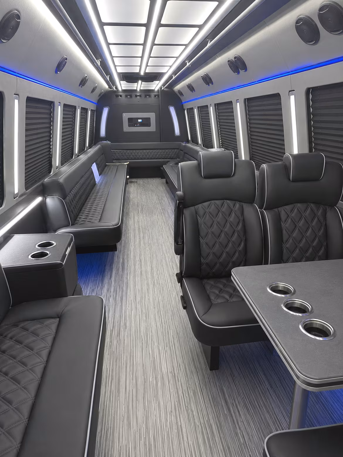 herriman 25 passenger party bus inside