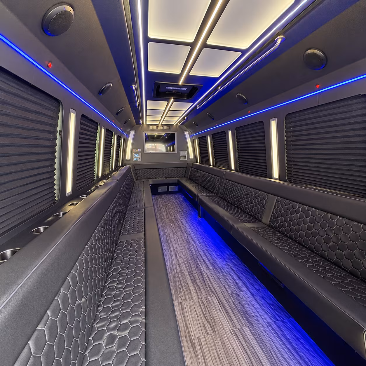 herriman 30 passenger party bus interior