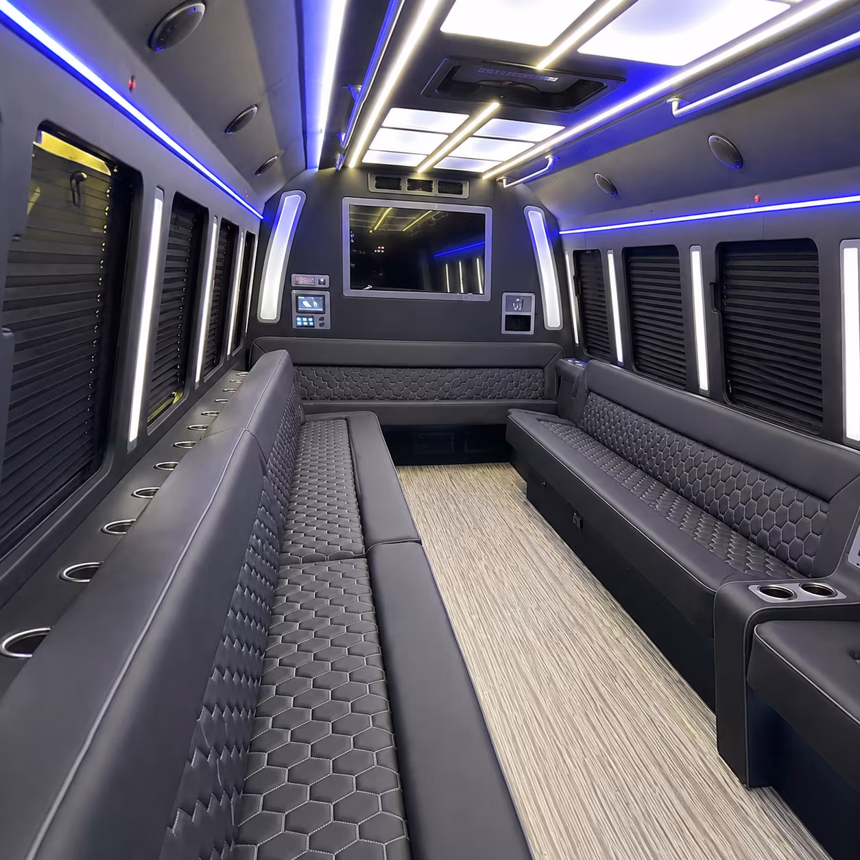 herriman 40 passenger party bus inside