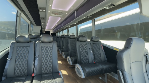 Interior of Charter Bus Company Herriman's 15 Passenger Minibus in Herriman
