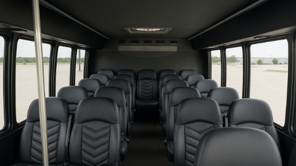 Interior of Charter Bus Company Herriman's 18 Passenger Minibus in Herriman