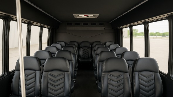 Interior of Charter Bus Company Herriman's 20 Passenger Mini bus in Herriman
