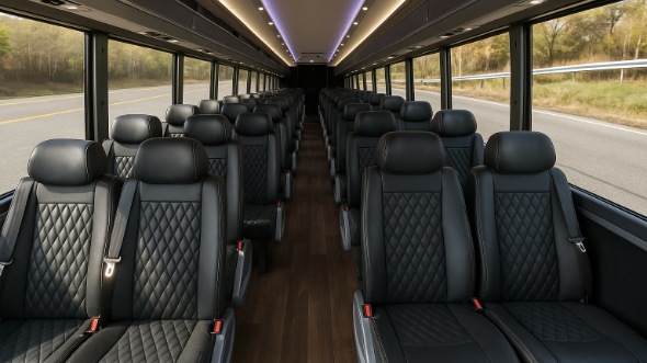 Interior of Charter Bus Company Herriman's 28 Passenger Mini bus in Herriman