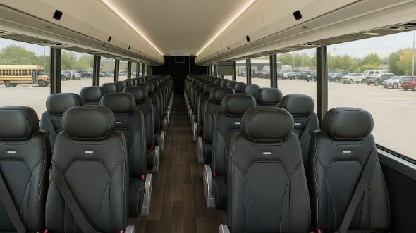 Interior of Charter Bus Company Herriman's 35 Passenger Minibus in Herriman