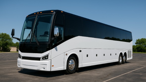 Exterior of Charter Bus Company Provo's 50 Passenger Charter Bus in Provo