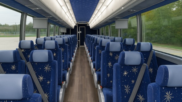 Interior of Charter Bus Company Herriman's 55 Passenger Charter Bus in Herriman